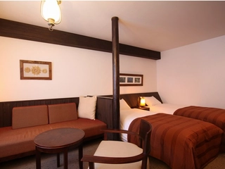 ■マウントビューツイン■旭岳が望める32平米のお部屋で、最大3名様までご宿泊頂けます。