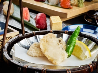 【ご夕食】北海道産真鱈の唐揚げ。今が旬の味覚をお愉しみください。