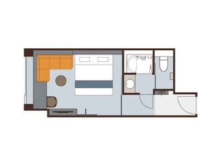 DXコーナーシングル(シャワーブース付)23平米