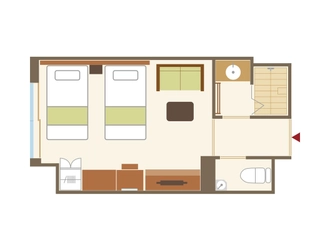 【本館 和ツイン】シャワー付