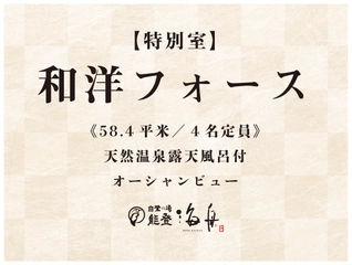 【特別室和洋スイート】海に面した1階に3室だけ設けられた特別室のうち、当館で最も広いスイートタイプのお部屋です。