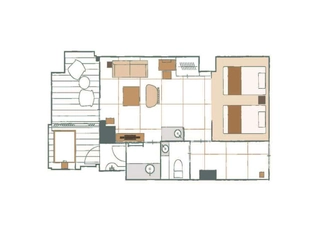 和ツイン(庭側)38㎡ 見取り図