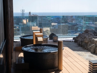 【大浴場/露天風呂】おひとり様用のお風呂を2つご用意しております。自分だけの特別なお時間をお過ごしいただけます。