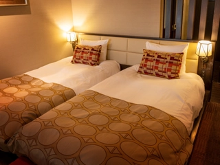 【スタンダードツイン/24㎡】ベッドサイズ:2,000mm×1,050mm 2台/最大定員2名様