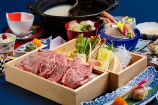 夕食(和牛しゃぶしゃぶ)