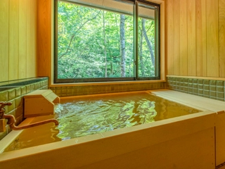 【離れツイン】渓谷の自然美を間近で感じる天然温泉内風呂付