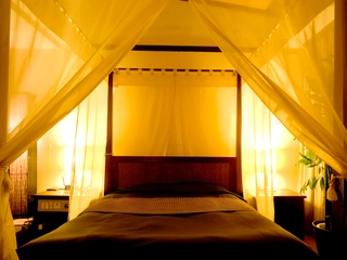 【オリエンタル館】和洋室ダブル(42平米):天蓋付き