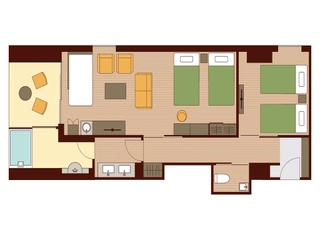 【白雪姫】当ホテル1室限定。温泉露天風呂付フォースC(5名様定員)