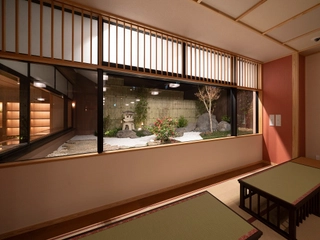 【庭園】ロビーから眺める京の雅さを感じさせる枯山水の景色