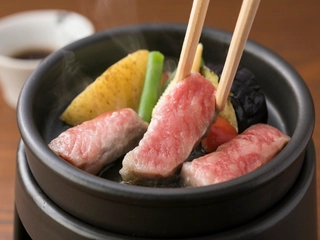 【熊野牛陶板焼き】