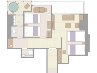《間取り図》特別室「花いずみ」(67平米)