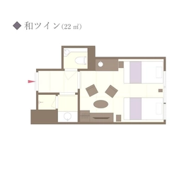 《間取り図》和ツイン(一例)
