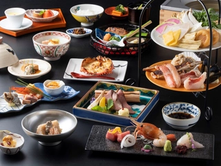 【夕食/冬】季節に合わせた北海道産食材をふんだんに使用し、贅沢なひとときを味わえる和食会席（イメージ）