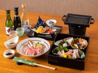 【夕食】木の葉御膳※イメージ(Main food with teppanyaki)