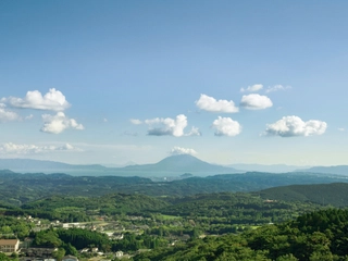 【霧島からみた桜島】