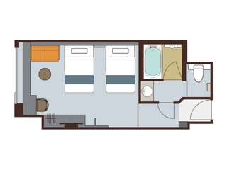デラックスツイン(ユニットバス付)29平米