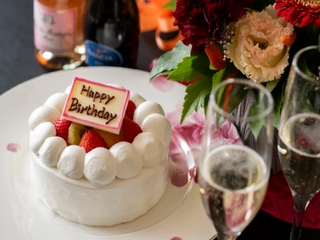 【オプション/ケーキ・アレンジフラワー・スパークリリングワイン】