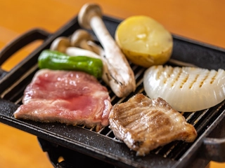 【夕食】鉄板焼き※イメージ（image of teppanyaki）