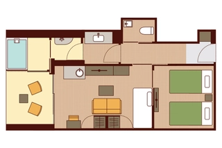 【赤ずきん】温泉露天風呂付きデラックスツインⅡ(3名様定員)