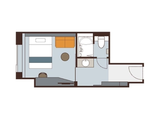 セミダブル(シャワーブース付)23平米