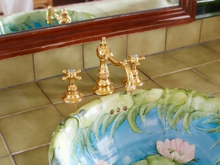 【ヨーロピアン館】シンク・バスルームも各部屋毎に異なるデザイン