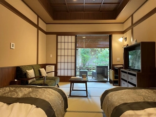 【新館/風の語り部/ツイン29㎡】シャワーブース・テラス(禁煙)(一例)