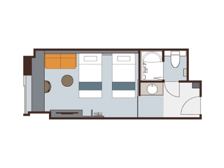 ツイン(シャワーブース付)23平米