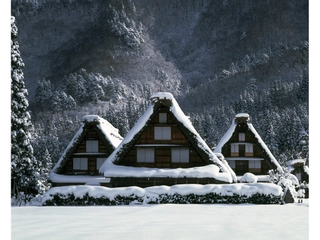 【景観】冬の合掌造りかん町