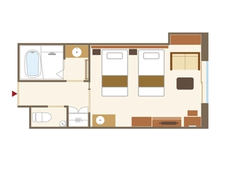 【敷島館 和ツイン】バス付
