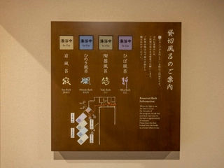 【貸切風呂/案内灯】ご入浴の場合は「湯浴中」が点灯しております。こちらで利用状況をご確認ください。