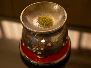 【茶香炉】お部屋に緑茶の香り、伊豆ならではのアロマでお出迎え