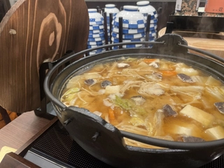 【朝食/汁物】北海道を代表する郷土料理の石狩鍋は栄養満点！
