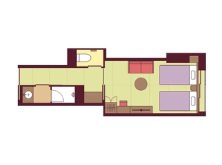 【デラックスツイン】間取り図