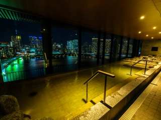 【最上階 眺望大浴場】-男湯-内湯(天然温泉) 《ベイサイド-レインボーブリッジ方面》