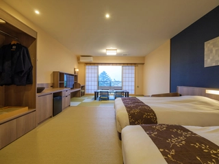 【広々ゆったり和洋室】箱根の自然を背景にした、心地よい静けさが評判。