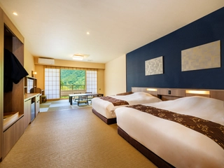 2025年春★水の音リニューアルオープン!「水月の庄」和洋室/より広々とお使いいただける客室になりました。