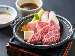 【夕食/別注】和牛陶板焼き。