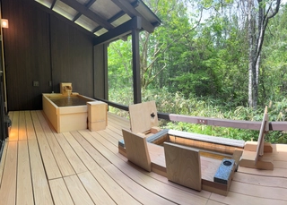 【温泉露天風呂&足湯付】別棟:姫子松 客室露天風呂は源泉かけ流し。自分だけの特別な時間を。