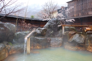 【杣人の湯】大露天風呂　春
