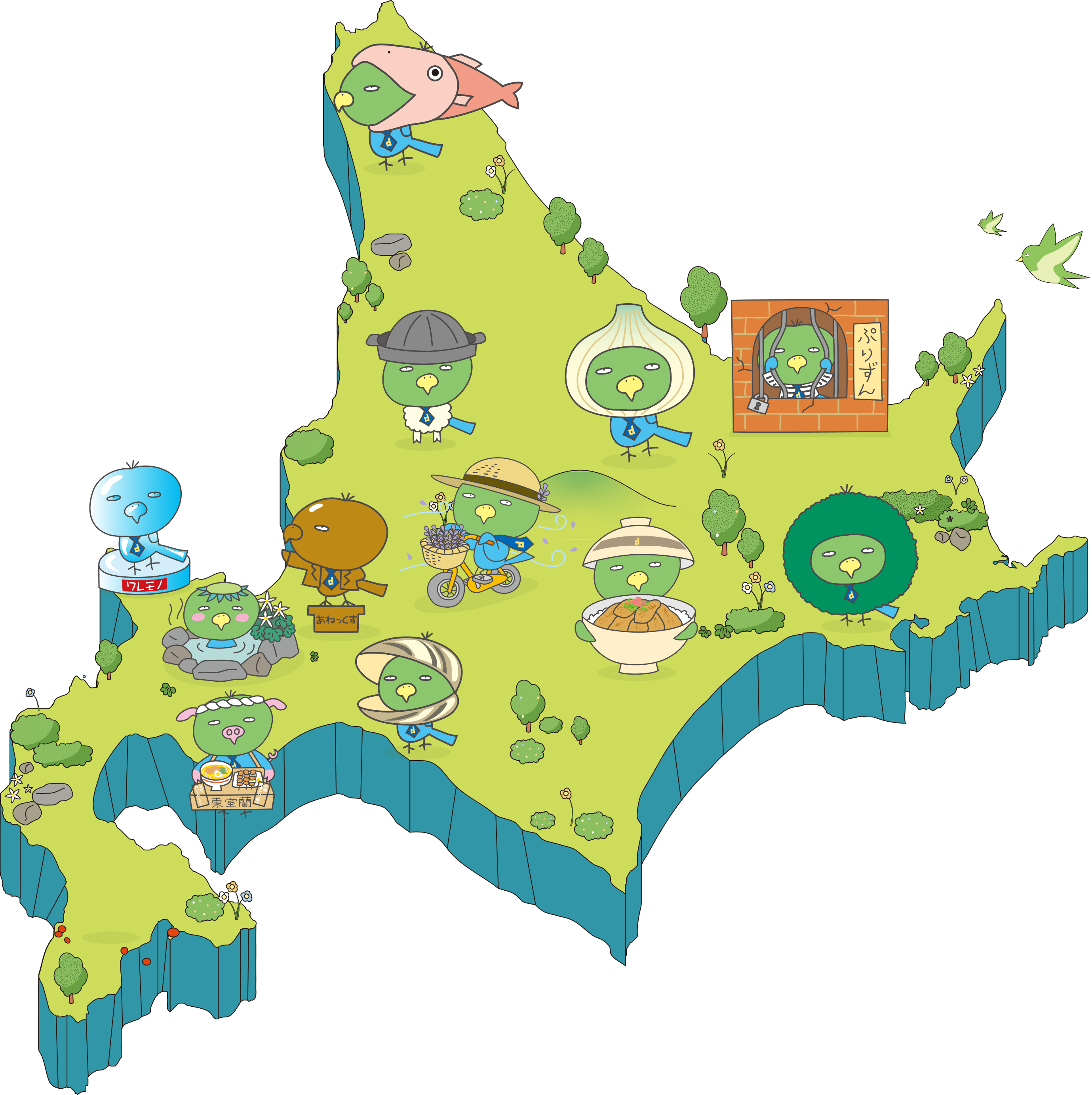 北海道の地図