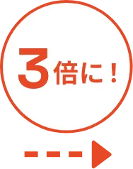 3倍に！