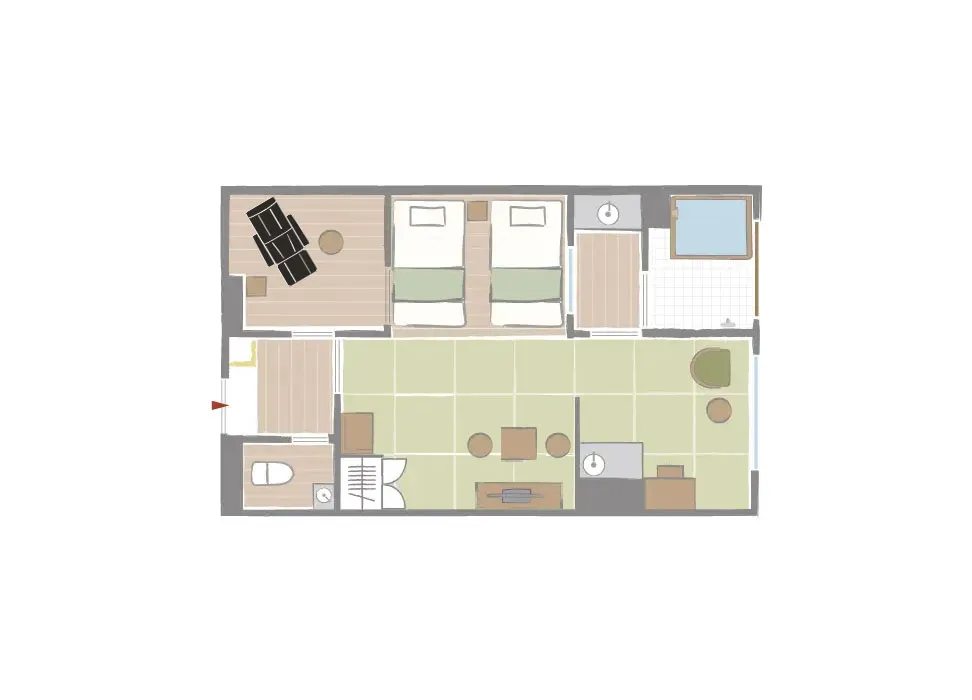画像：本館 和ツイン 間取り図