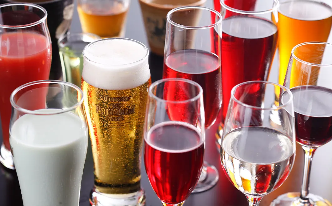 写真：ご夕食時のお飲み物（フリードリンク）