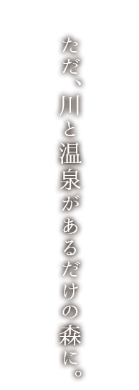 ただ、川と温泉があるだけの森に。