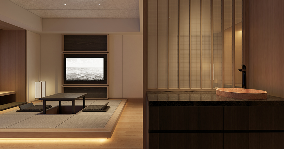 木の質感を活かした和モダンなプレミアムラビスタツイン