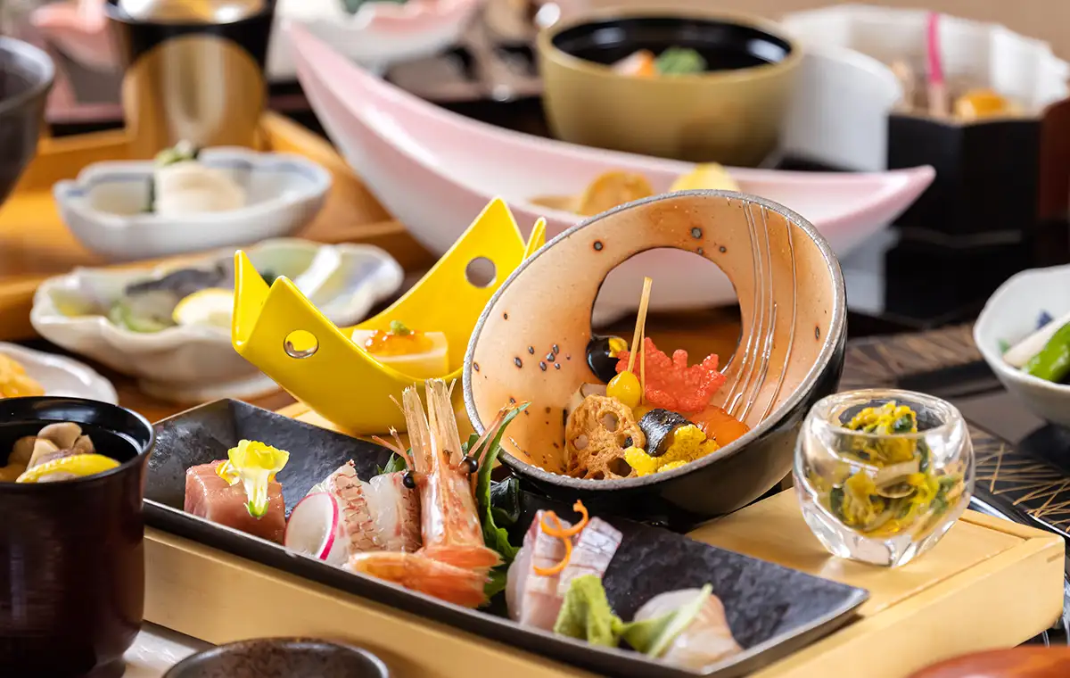 旬の食材をふんだんに使った和会席料理