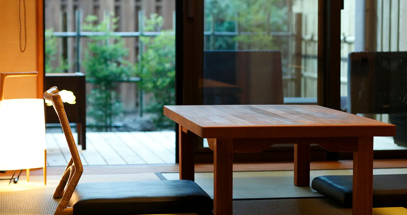 写真:茶の間からの眺め