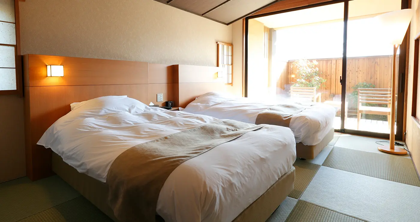 写真:ゆったりとした寝室