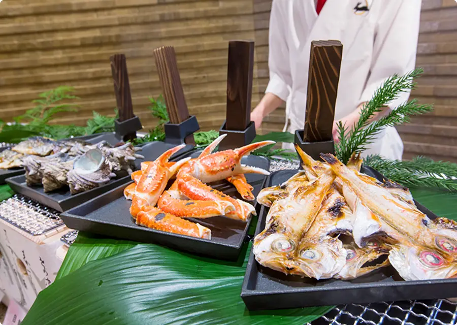 食事-朝食・海鮮バイキング