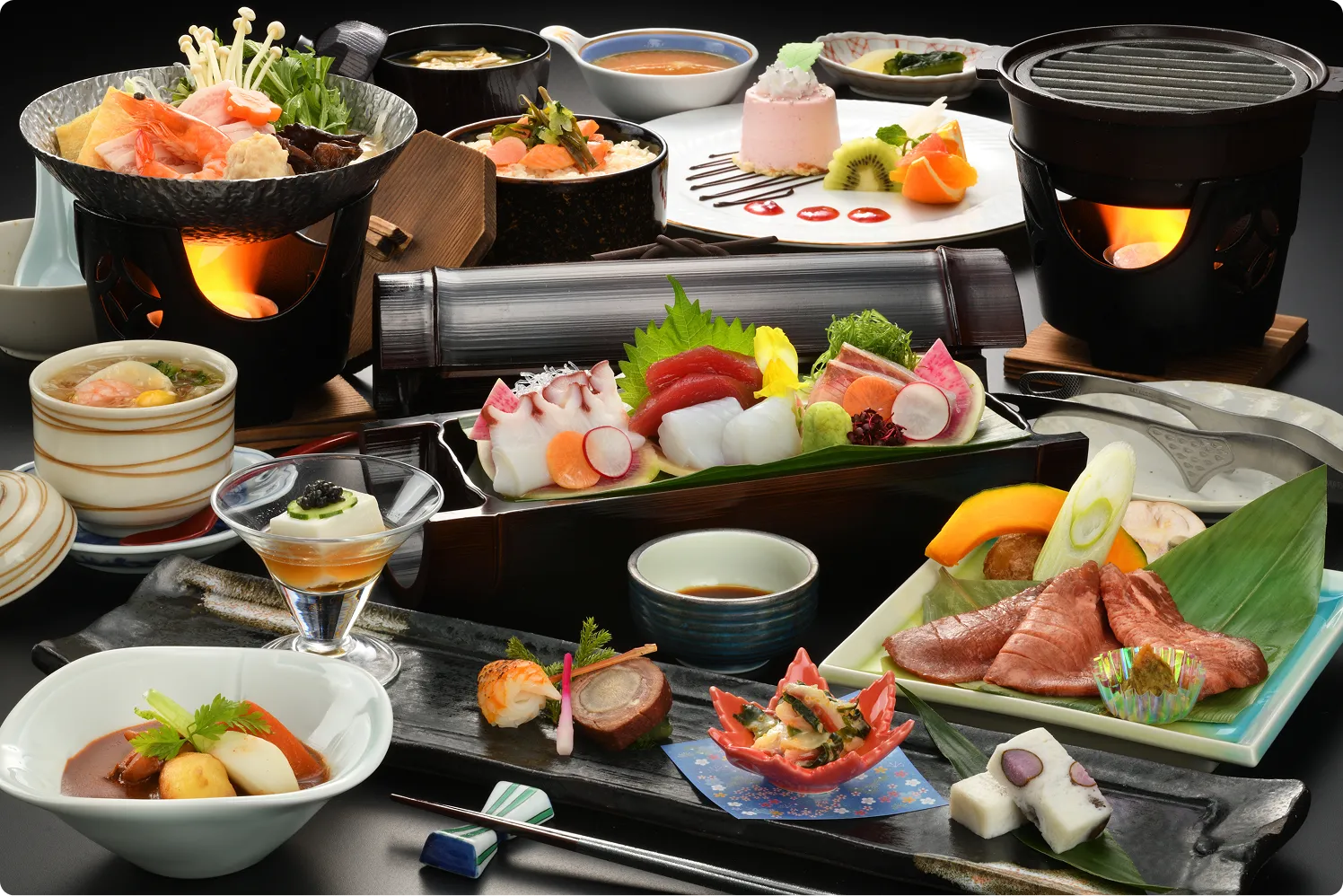 郷土の味覚が味わえる和食会席でごゆるりと